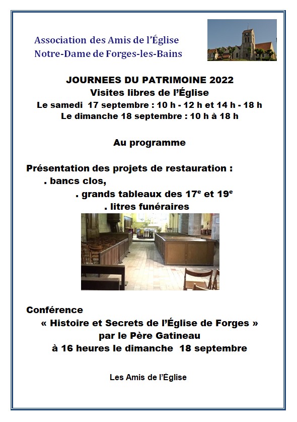 affiche journee patrimoine 2022